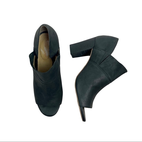 Me Too Women's Adam Tucker Black Leather McKenna Heel Sandal Bootie Size 6.5 - Picture 7 of 14